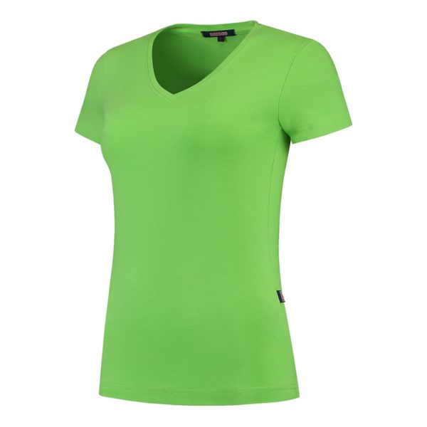 Tricorp-101008-Lime-Tshirt-vhals-fitted-Dames-Tricorp