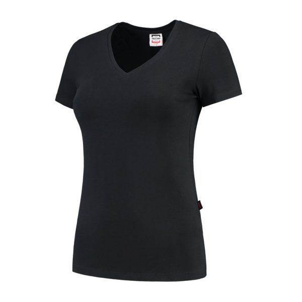 Tricorp-101008-Navy-Tshirt-vhals-fitted-Dames-Tricorp