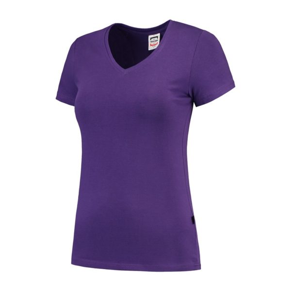 Tricorp-101008-Purple-Tshirt-vhals-fitted-Dames-Tricorp