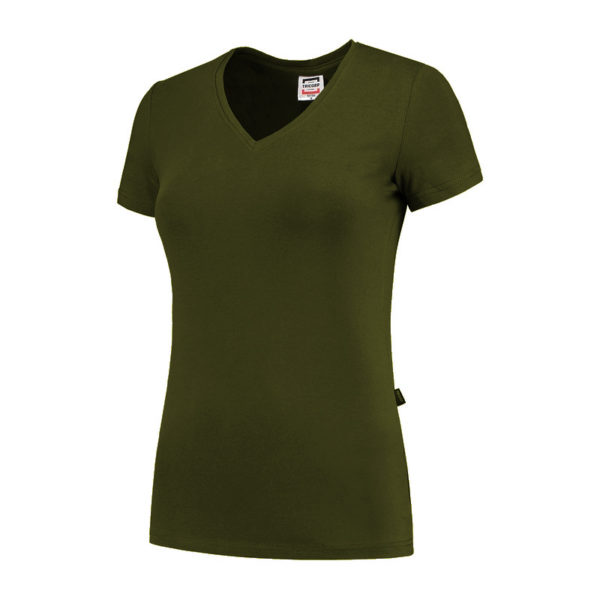 Tricorp-101008-army-Tshirt-vhals-fitted-Dames