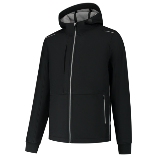 Softshell-Capuchon-Accent-Black-Grey-Tricorp-402705